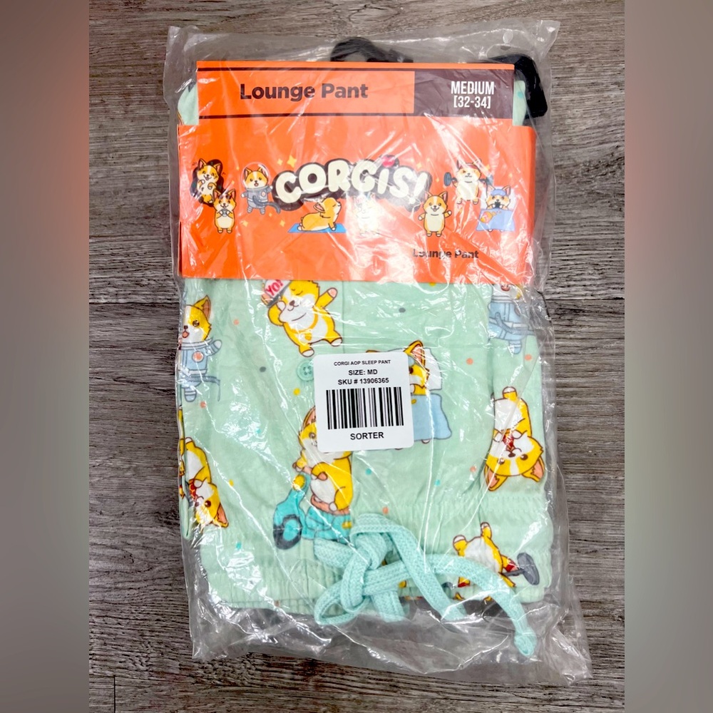 Box Lunch Teal Corgi Lounge Pants Medium